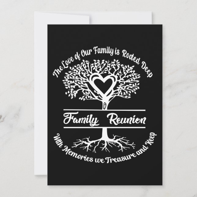 Cartes Pour Fêtes Annuelles Réunion Familiale L'Amour De Notre Famille (Devant)