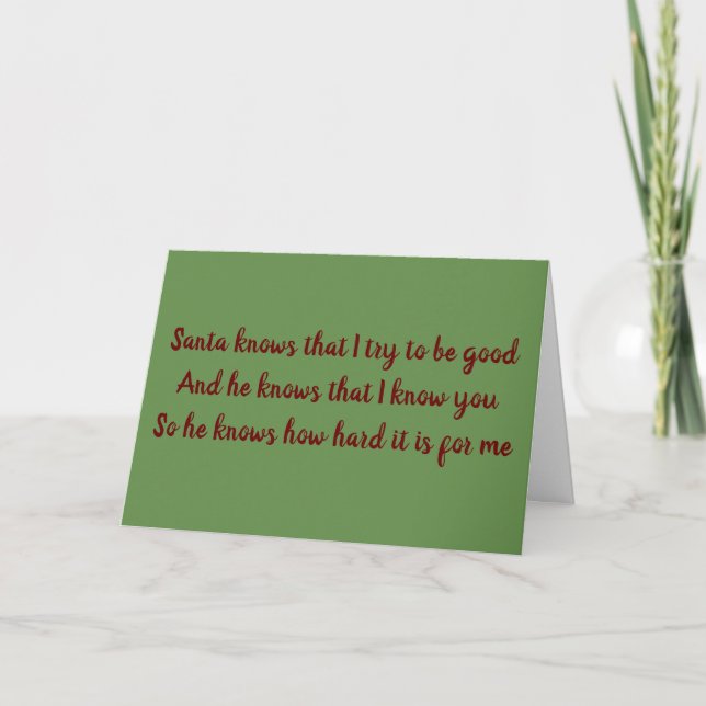 CARTES POUR FÊTES ANNUELLES RÉUNIONS-NOUS ET NOUS AMUSONS NOËL (Devant)