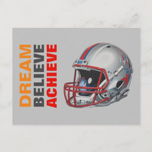 Cartes Pour Fêtes Annuelles Rêve de motivation Croire en la réussite Football