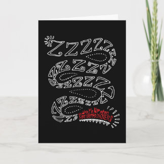 Cartes Pour Fêtes Annuelles Réveillez-Moi Quand Noël Est Fini !