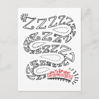 Cartes Pour Fêtes Annuelles Réveillez-moi quand Noël sera terminé !