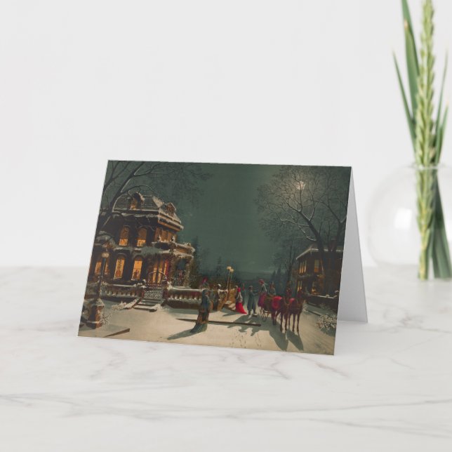 Cartes Pour Fêtes Annuelles Réveillon de Noël (Devant)