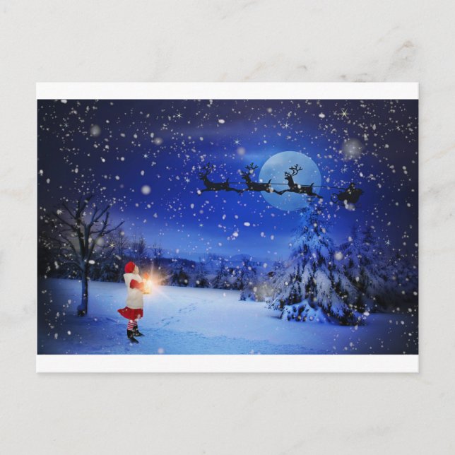 Cartes Pour Fêtes Annuelles Réveillon de Noël (Devant)