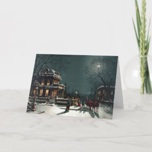 Cartes Pour Fêtes Annuelles Réveillon de Noël 1880