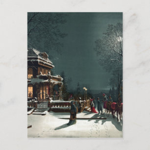 Cartes Pour Fêtes Annuelles Réveillon de Noël 1880