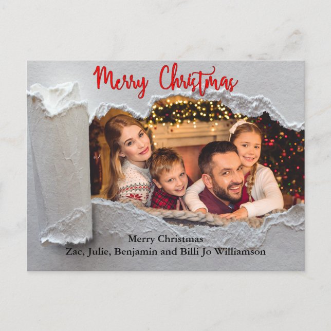Cartes Pour Fêtes Annuelles Révéler Joyeux Noël photo (Devant)