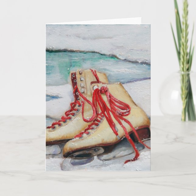 Cartes Pour Fêtes Annuelles Rêves de patinage (Devant)
