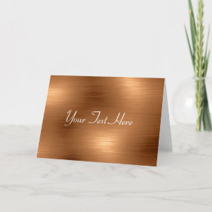 Cartes Pour Fêtes Annuelles Revêtement de cuivre brossé