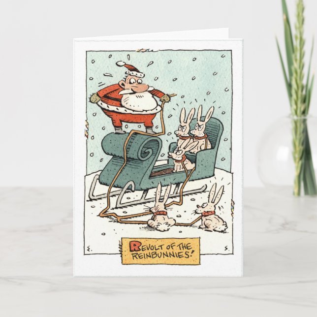 Cartes Pour Fêtes Annuelles Révolte du Reinbunnies ! (Devant)