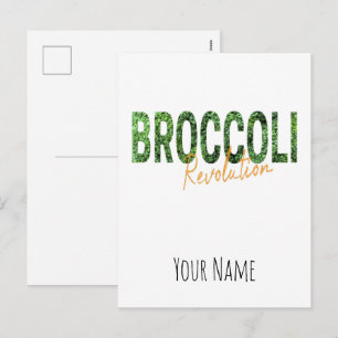 Cartes Pour Fêtes Annuelles Révolution de Brocoli Végans Légumes et végétarien