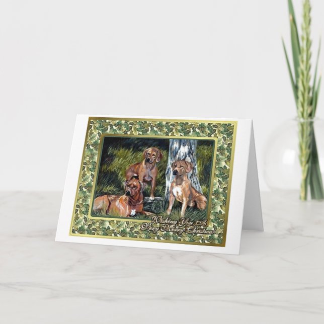 Cartes Pour Fêtes Annuelles Rhodesian Ridgeback (Devant)