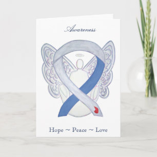 Cartes Pour Fêtes Annuelles Ribbon de sensibilisation au diabète IDDM Angel Ca
