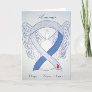Cartes Pour Fêtes Annuelles Ribbon de sensibilisation au diabète IDDM Angel Ca