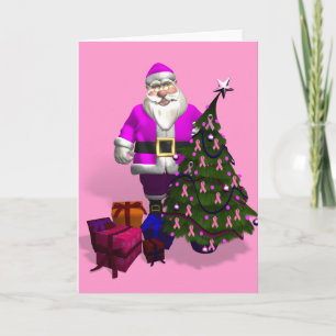 Cartes Pour Fêtes Annuelles Ribbons roses du Père Noël