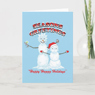 Cartes Pour Fêtes Annuelles Rick et Morty   Bonnes Fêtes de snowmen