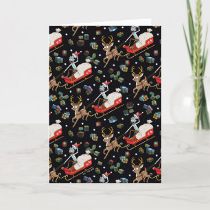 Cartes Pour Fêtes Annuelles Rick et Morty   Christmas Reindeer Sleigh Motif