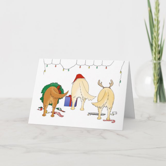 Cartes Pour Fêtes Annuelles Rien, mais un Noël d'or (Devant)