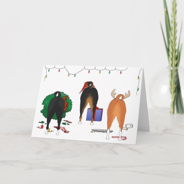 Cartes Pour Fêtes Annuelles Rien n'aboutent Noël de Basenji (Devant)