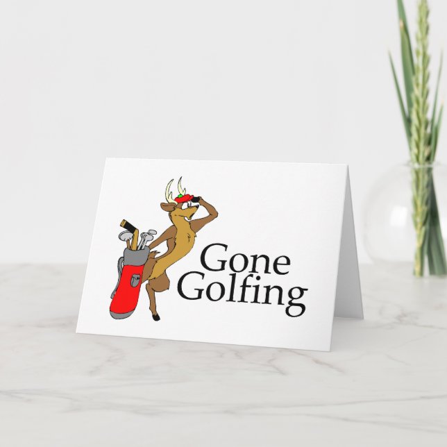 Cartes Pour Fêtes Annuelles Rindeer de golf (Devant)