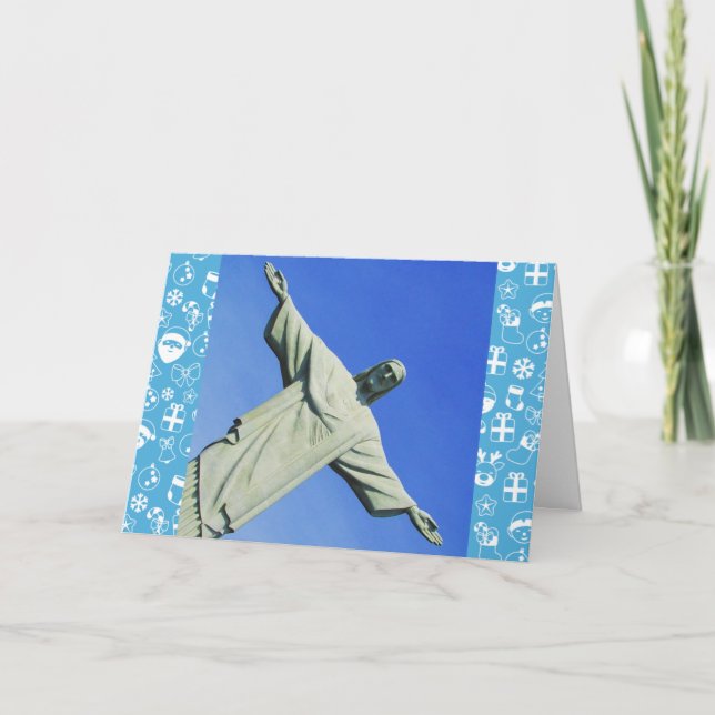 Cartes Pour Fêtes Annuelles rio noël bleu (Devant)