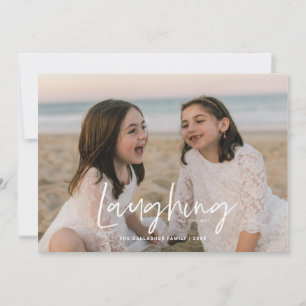 Cartes Pour Fêtes Annuelles Rire Tout Le Chemin Blanc