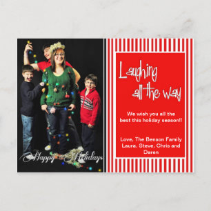 Cartes Pour Fêtes Annuelles Rire tout le chemin PhotoCard de Noël