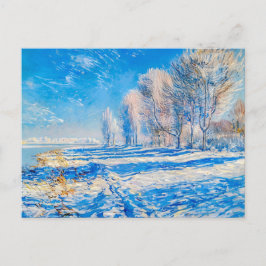 Cartes Pour Fêtes Annuelles Rivière d'hiver Frosty Matin Havelland