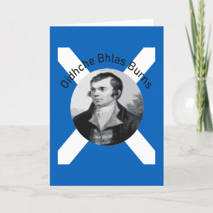 Cartes Pour Fêtes Annuelles Robbie Burns - En Gris Oidhche Bhlas Burns