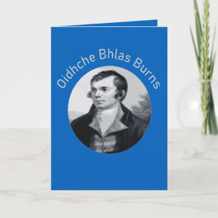 Cartes Pour Fêtes Annuelles Robbie Burns - Oidhche Bhlas Burns Gris Clair