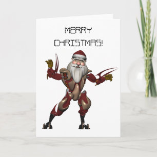 Cartes Pour Fêtes Annuelles Robo Père Noël