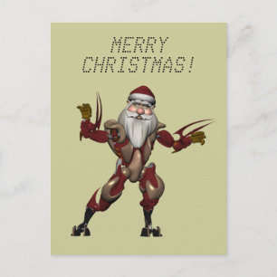 Cartes Pour Fêtes Annuelles Robo Père Noël