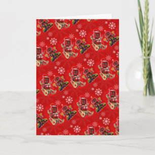 Cartes Pour Fêtes Annuelles Robot de jouet de Noël heureux