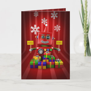Cartes Pour Fêtes Annuelles Robot de Joyeux Noël