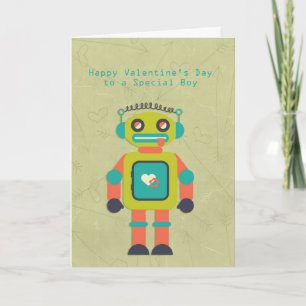 Cartes Pour Fêtes Annuelles Robot, Heureuse Sainte-Valentin, Garçon spécial