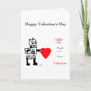 Cartes Pour Fêtes Annuelles Robot Love