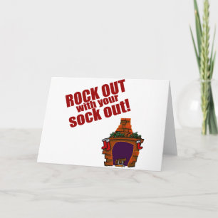 Cartes Pour Fêtes Annuelles Roche avec votre chaussette !