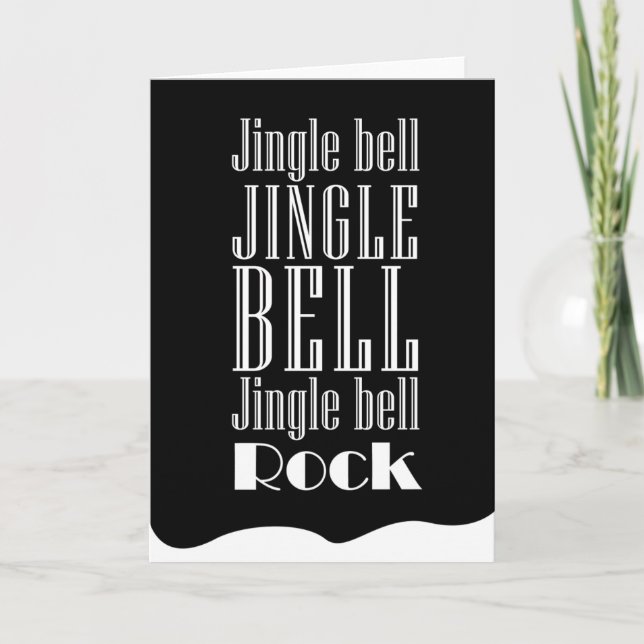 Cartes Pour Fêtes Annuelles Roche de Jingle Bell ! (Devant)