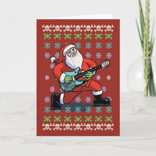 Cartes Pour Fêtes Annuelles Roche de Père Noël laide