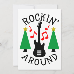 Cartes Pour Fêtes Annuelles Rockin' autour de l'arbre de Noël