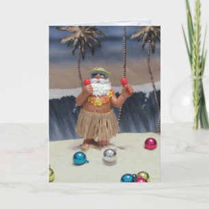 Cartes Pour Fêtes Annuelles Rockin' Père Noël - Florida Beach Christmas Holida