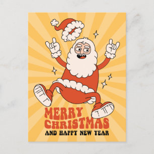 Cartes Pour Fêtes Annuelles Rockin' Santa Claus - Un Noël joyeux et bruyant
