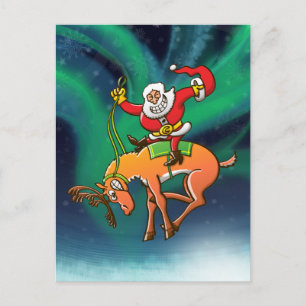 Cartes Pour Fêtes Annuelles Rodéo de Noël père Noël