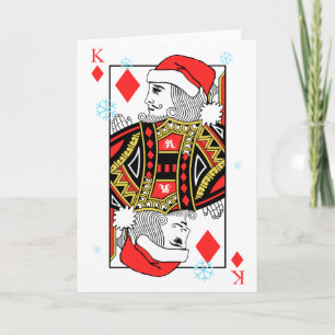 Cartes Pour Fêtes Annuelles Roi de Joyeux Noël des diamants