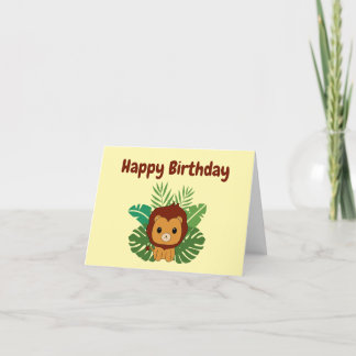 Cartes Pour Fêtes Annuelles Roi de la Jungle