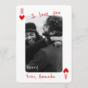 Cartes Pour Fêtes Annuelles roi De Mon Cœur Photo Personnalisée