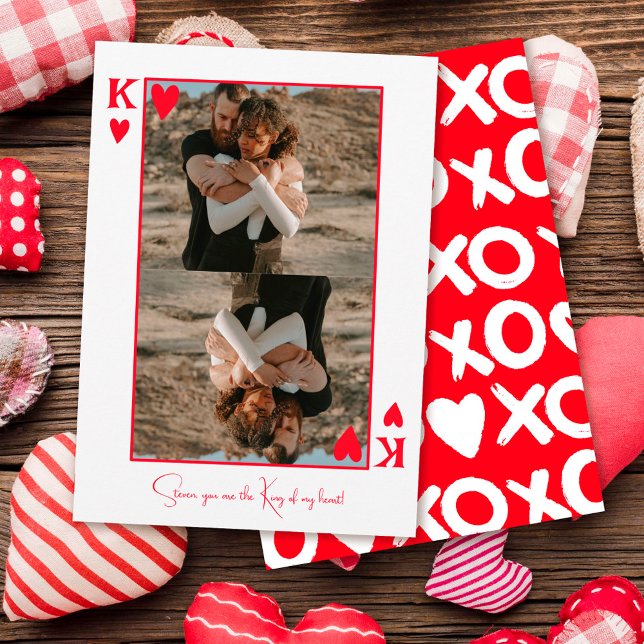 Cartes Pour Fêtes Annuelles Roi de mon coeur photo valentine jour (Créateur téléchargé)
