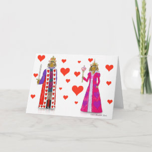 Cartes Pour Fêtes Annuelles Roi de tigre et reine des coeurs