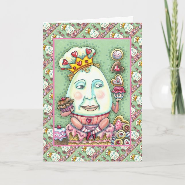 CARTES POUR FÊTES ANNUELLES ROI HUMAIN DES COEURS ET DES CONFECTIONS, VALENTIN (Devant)