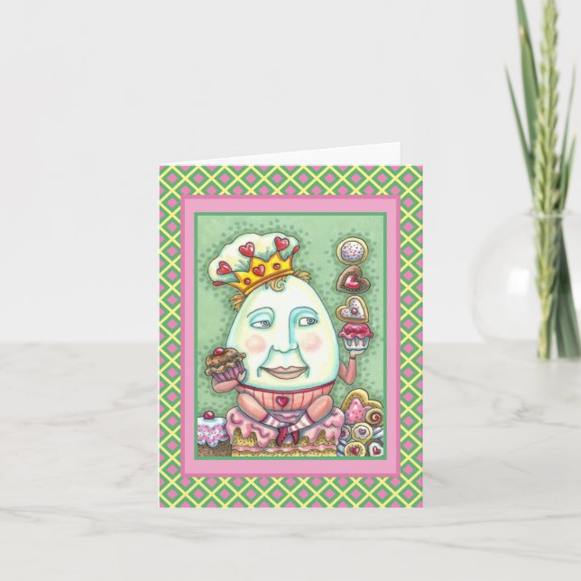 CARTES POUR FÊTES ANNUELLES ROI HUMAIN DES COEURS ET DES CONFECTIONS, VALENTIN (Devant)