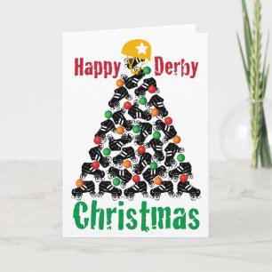 Cartes Pour Fêtes Annuelles Roller Derby Noël, Roller Sking